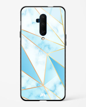 Marble Triangles Gold and Blue Glass Case Phone Cover-(OnePlus)