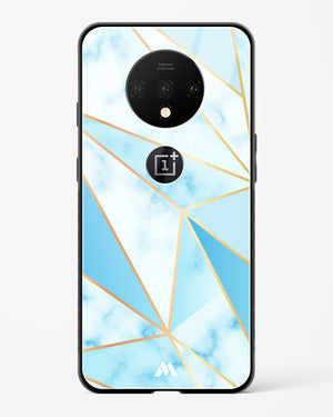 Marble Triangles Gold and Blue Glass Case Phone Cover (OnePlus)