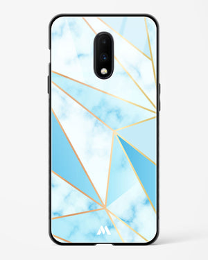 Marble Triangles Gold and Blue Glass Case Phone Cover (OnePlus)