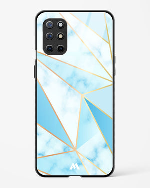 Marble Triangles Gold and Blue Glass Case Phone Cover (OnePlus)