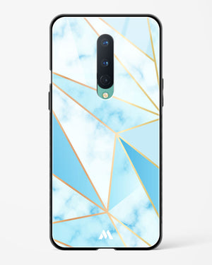 Marble Triangles Gold and Blue Glass Case Phone Cover (OnePlus)