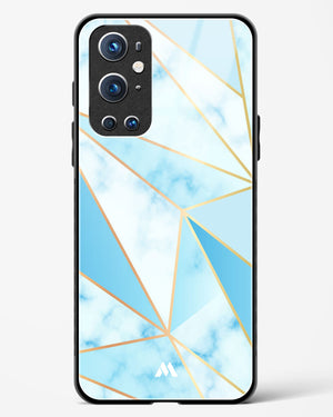 Marble Triangles Gold and Blue Glass Case Phone Cover (OnePlus)