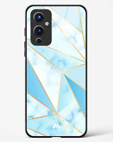 Marble Triangles Gold and Blue Glass Case Phone Cover (OnePlus)