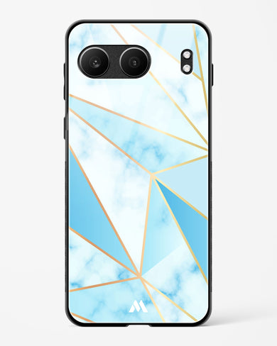 Marble Triangles Gold and Blue Glass Case Phone Cover (OnePlus)