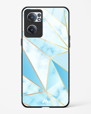 Marble Triangles Gold and Blue Glass Case Phone Cover (OnePlus)