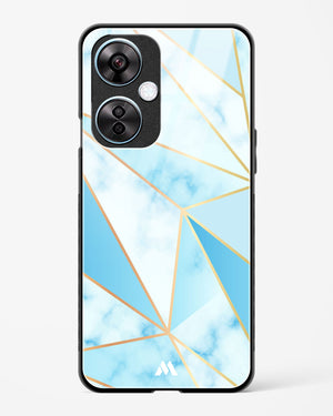 Marble Triangles Gold and Blue Glass Case Phone Cover (OnePlus)