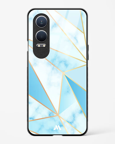 Marble Triangles Gold and Blue Glass Case Phone Cover (OnePlus)