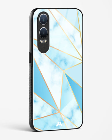 Marble Triangles Gold and Blue Glass Case Phone Cover (OnePlus)