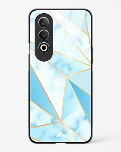 Marble Triangles Gold and Blue Glass Case Phone Cover (OnePlus)