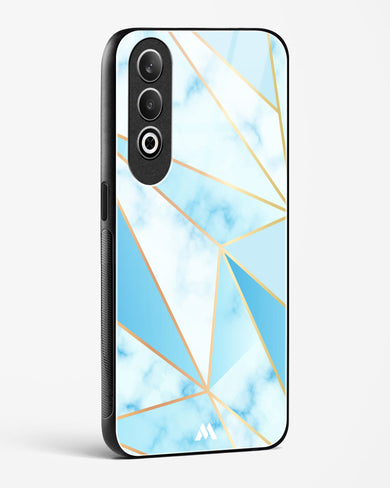 Marble Triangles Gold and Blue Glass Case Phone Cover (OnePlus)