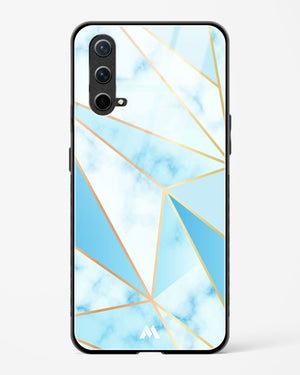 Marble Triangles Gold and Blue Glass Case Phone Cover (OnePlus)