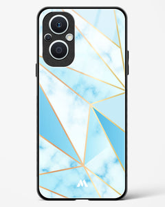 Marble Triangles Gold and Blue Glass Case Phone Cover (OnePlus)