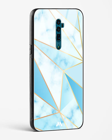 Marble Triangles Gold and Blue Glass Case Phone Cover (Oppo)