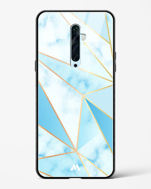 Marble Triangles Gold and Blue Glass Case Phone Cover (Oppo)