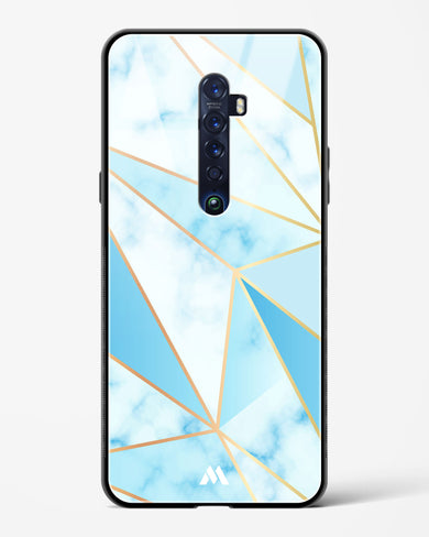 Marble Triangles Gold and Blue Glass Case Phone Cover (Oppo)