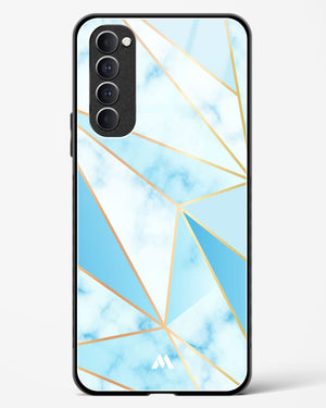 Marble Triangles Gold and Blue Glass Case Phone Cover (Oppo)