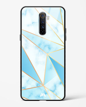 Marble Triangles Gold and Blue Glass Case Phone Cover (Oppo)