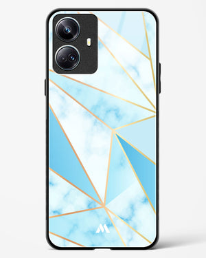 Marble Triangles Gold and Blue Glass Case Phone Cover (Realme)