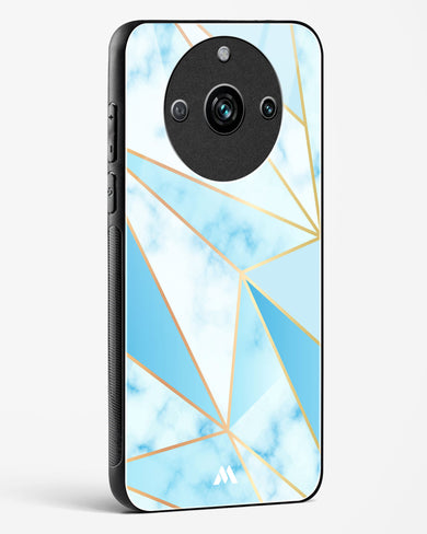 Marble Triangles Gold and Blue Glass Case Phone Cover (Realme)
