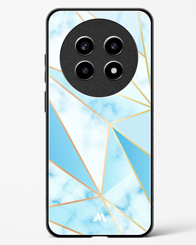 Marble Triangles Gold and Blue Glass Case Phone Cover (Realme)