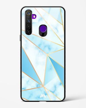 Marble Triangles Gold and Blue Glass Case Phone Cover (Realme)