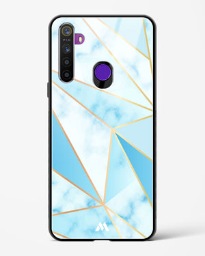 Marble Triangles Gold and Blue Glass Case Phone Cover (Realme)