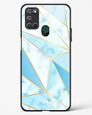 Marble Triangles Gold and Blue Glass Case Phone Cover (Realme)