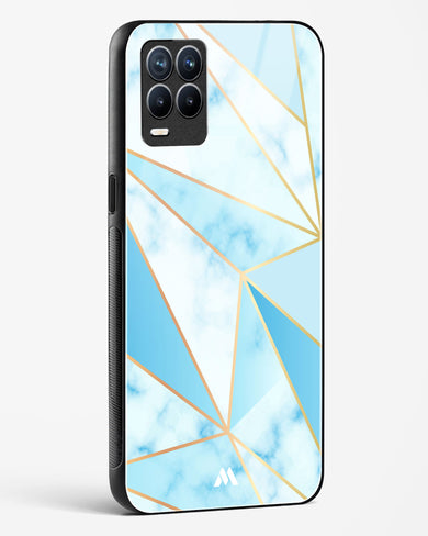 Marble Triangles Gold and Blue Glass Case Phone Cover (Realme)