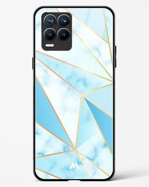 Marble Triangles Gold and Blue Glass Case Phone Cover (Realme)