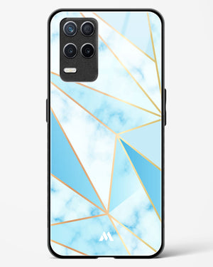 Marble Triangles Gold and Blue Glass Case Phone Cover (Realme)