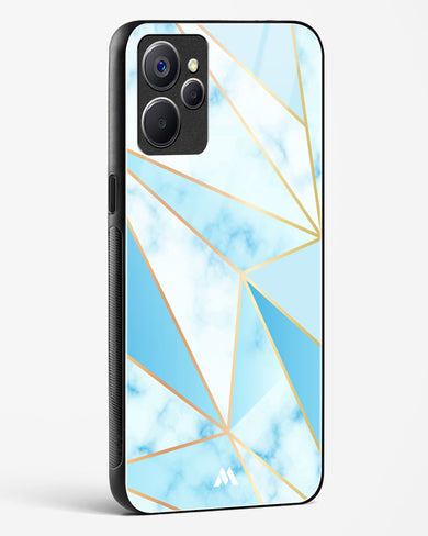 Marble Triangles Gold and Blue Glass Case Phone Cover (Realme)