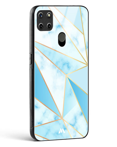 Marble Triangles Gold and Blue Glass Case Phone Cover (Realme)