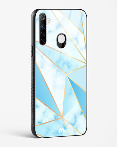 Marble Triangles Gold and Blue Glass Case Phone Cover (Realme)