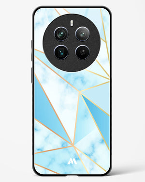 Marble Triangles Gold and Blue Glass Case Phone Cover (Realme)