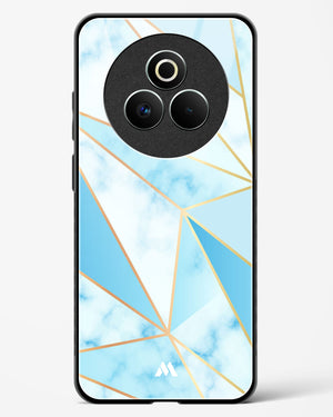 Marble Triangles Gold and Blue Glass Case Phone Cover (Realme)