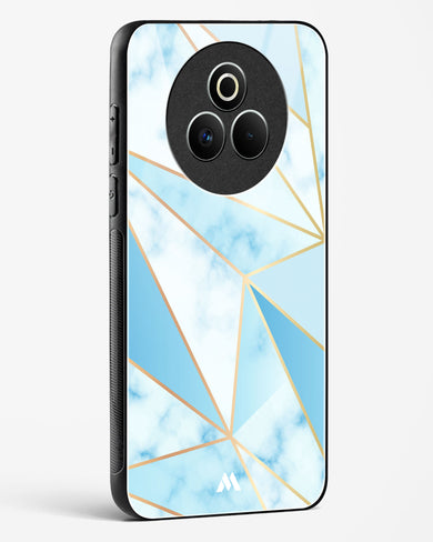 Marble Triangles Gold and Blue Glass Case Phone Cover (Realme)
