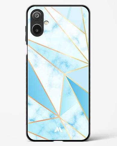Marble Triangles Gold and Blue Glass Case Phone Cover (Samsung)