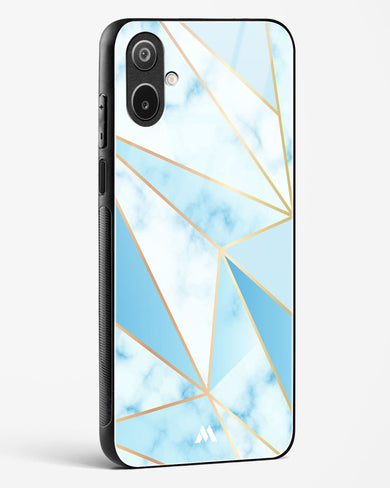 Marble Triangles Gold and Blue Glass Case Phone Cover (Samsung)