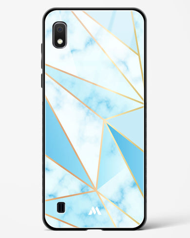 Marble Triangles Gold and Blue Glass Case Phone Cover-(Samsung)