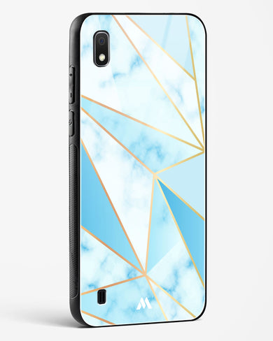 Marble Triangles Gold and Blue Glass Case Phone Cover-(Samsung)