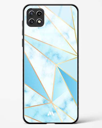 Marble Triangles Gold and Blue Glass Case Phone Cover-(Samsung)