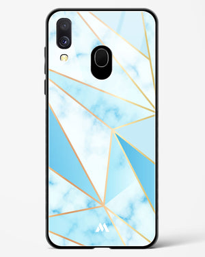 Marble Triangles Gold and Blue Glass Case Phone Cover (Samsung)
