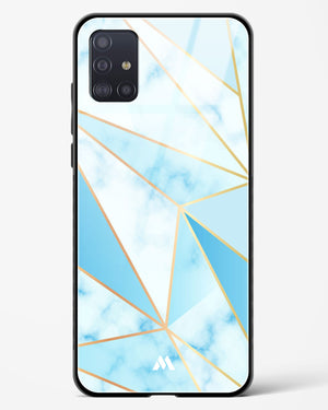 Marble Triangles Gold and Blue Glass Case Phone Cover (Samsung)