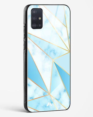Marble Triangles Gold and Blue Glass Case Phone Cover (Samsung)
