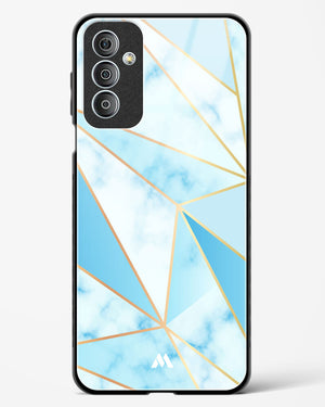 Marble Triangles Gold and Blue Glass Case Phone Cover (Samsung)