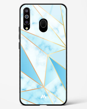 Marble Triangles Gold and Blue Glass Case Phone Cover-(Samsung)