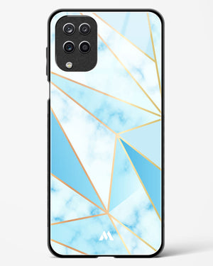 Marble Triangles Gold and Blue Glass Case Phone Cover (Samsung)