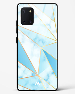 Marble Triangles Gold and Blue Glass Case Phone Cover-(Samsung)