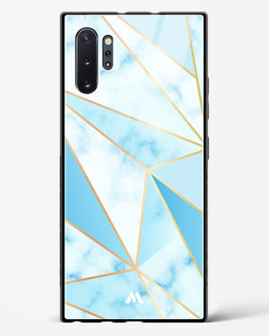 Marble Triangles Gold and Blue Glass Case Phone Cover (Samsung)