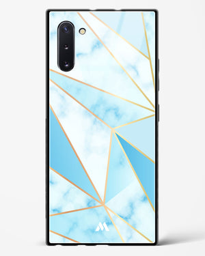 Marble Triangles Gold and Blue Glass Case Phone Cover (Samsung)